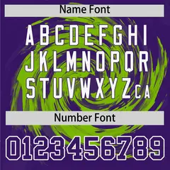 Neon Green Purple Swirl Graffiti Baseball Jersey 4