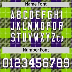 Neon Green Purple-White Plaid Varsity Letterman Baseball Jacket 4