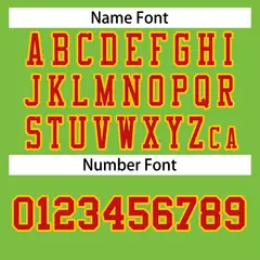 Neon Green Red-Gold Classic Style Authentic Football Jersey 4