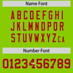Neon Green Red Sequin Lettering Football Jersey 4