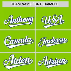 Neon Green Royal Blue Thick Stripe Star Pattern Baseball Jersey 3