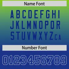 Neon Green Royal Gradient Side Pattern Football Jersey 4