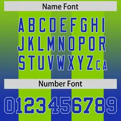 Neon Green Royal Gradient Vertical Stripe Football Jersey 4