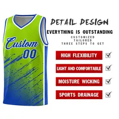 Neon Green Royal Splash Basketball Uniforms for Teams 2