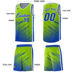 Neon Green Royal Splash Basketball Uniforms for Teams 5