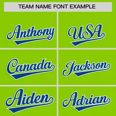 Neon Green Royal Star Ribbing Authentic Baseball Jersey 3
