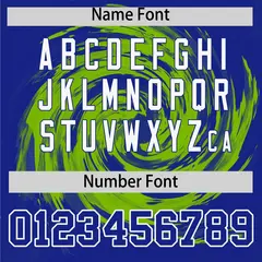 Neon Green Royal Swirl Graffiti Baseball Jersey 4
