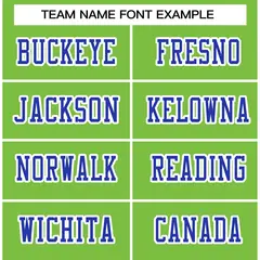 Neon Green Royal-White Classic Style Football Jersey 3