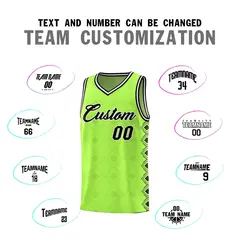Neon Green Side Blocks Sports Uniform Basketball Jersey 4
