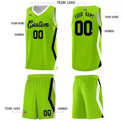 Neon Green Side Rhombus Graffiti Pattern Basketball Jersey 5