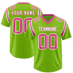 Neon Green Two-Tone Shoulder Cut Authentic Football Jersey 1