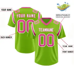 Neon Green Two-Tone Shoulder Cut Authentic Football Jersey 2