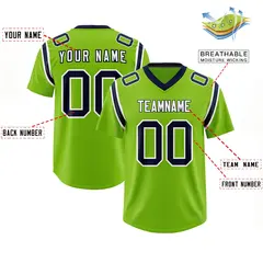 Neon Green Two-Tone Shoulder Cut Authentic Football Jersey 2