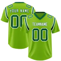 Neon Green Two-Tone Shoulder Cut Authentic Football Jersey 1
