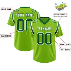 Neon Green Two-Tone Shoulder Cut Authentic Football Jersey 2