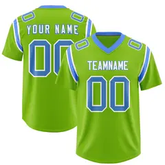 Neon Green Two-Tone Shoulder Cut Authentic Football Jersey 1