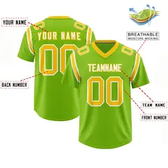 Neon Green Two-Tone Shoulder Cut Authentic Football Jersey 2