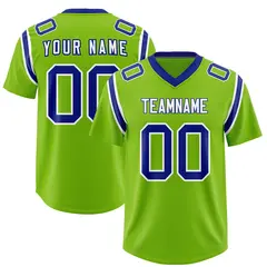 Neon Green Two-Tone Shoulder Cut Authentic Football Jersey 1