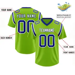 Neon Green Two-Tone Shoulder Cut Authentic Football Jersey 2
