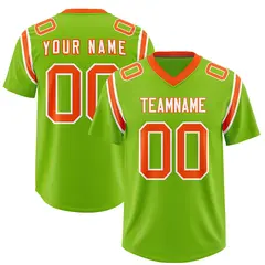 Neon Green Two-Tone Shoulder Cut Authentic Football Jersey