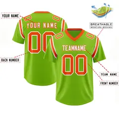 Neon Green Two-Tone Shoulder Cut Authentic Football Jersey 2