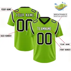 Neon Green Two-Tone Shoulder Cut Authentic Football Jersey 2