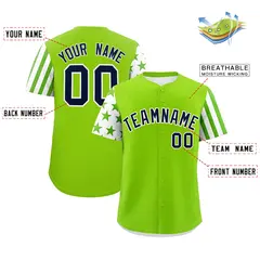Neon Green White American Flag Raglan Baseball Jersey 8