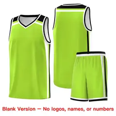 Neon Green White Black Color Charge Basketball Jersey 7