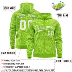 Neon Green White Leopard Print Varsity Letterman Jacket Hoodie 4
