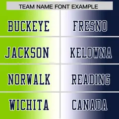 Neon Green White-Navy Gradient Football Jersey 3