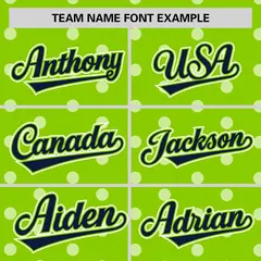 Neon Green White Polka Dot Graffiti Baseball Jersey 3