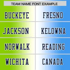Neon Green White-Powder Blue Gradient Football Jersey 3