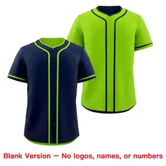 Neon Green White Reversible Baseball Jersey Moisture-Wicking 9