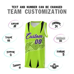 Neon Green White Snake Scale Venomous Fang Graffiti Basketball Jersey 4