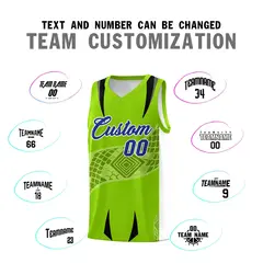 Neon Green White Snake Scale Venomous Fang Graffiti Basketball Jersey 4