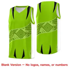 Neon Green White Snake Scale Venomous Fang Graffiti Basketball Jersey 6