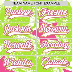 Neon Green White Star Graffiti Game Day Baseball Jersey 7