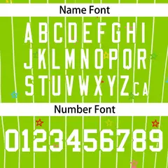 Neon Green White Stripe Star Pattern Baseball Jersey 4