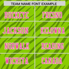 Neon Green White Tiger Stripe Graffiti Football Jersey 3