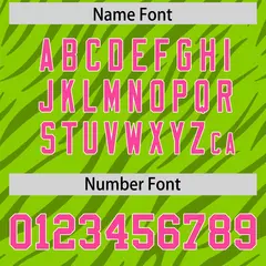 Neon Green White Tiger Stripe Graffiti Football Jersey 4