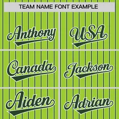 Neon Green White Tricolor Stripe Baseball Jersey 3