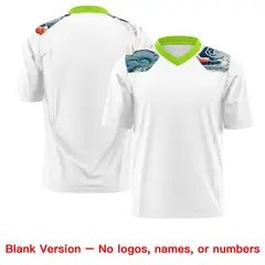 Neon Green White Ukiyo-e Auspicious Clouds Graffiti Football Jersey 7