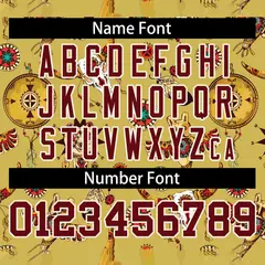 Old Gold 3D Graffiti Pattern Authentic Baseball Jersey 4