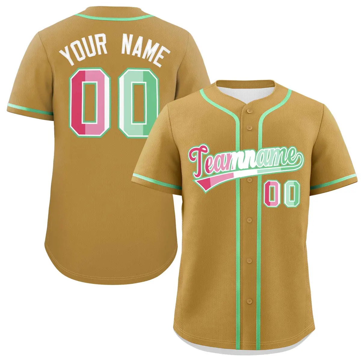 Old Gold Abrosexual Pride Month Baseball Jersey