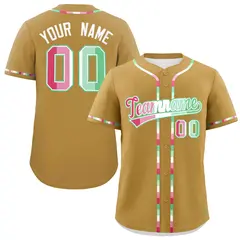 Old Gold Abrosexual Pride Month Baseball Jersey 1