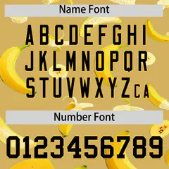 Old Gold Banana Graffiti Pattern Fashion Baseball Jersey 3