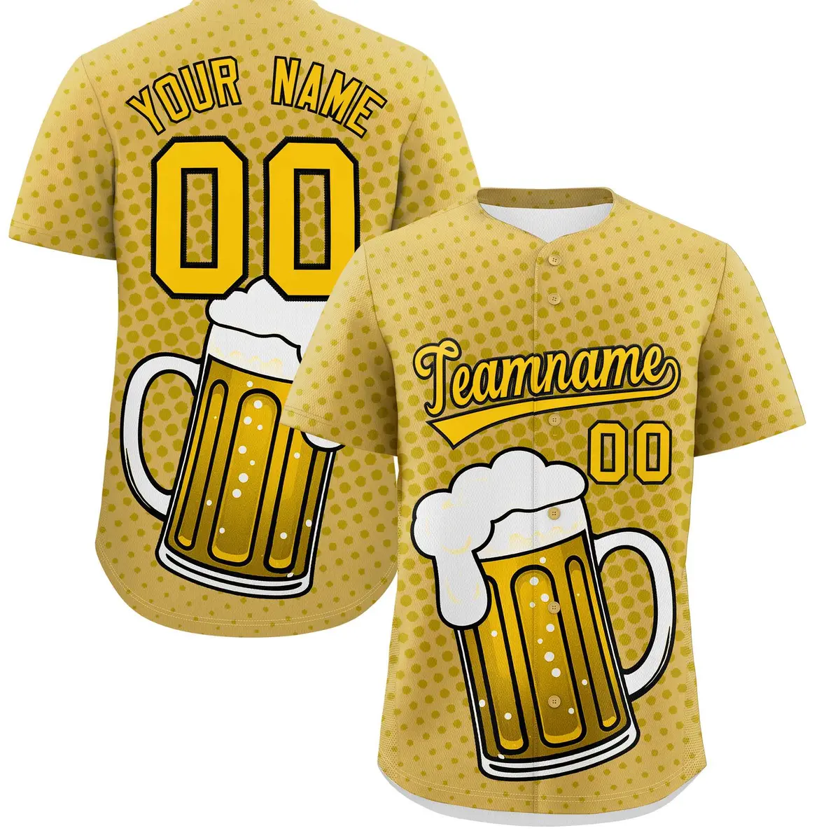 Old Gold Beer Day Parties Baseball Jersey