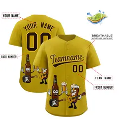 Old Gold Beer Day Parties Baseball Jersey 2