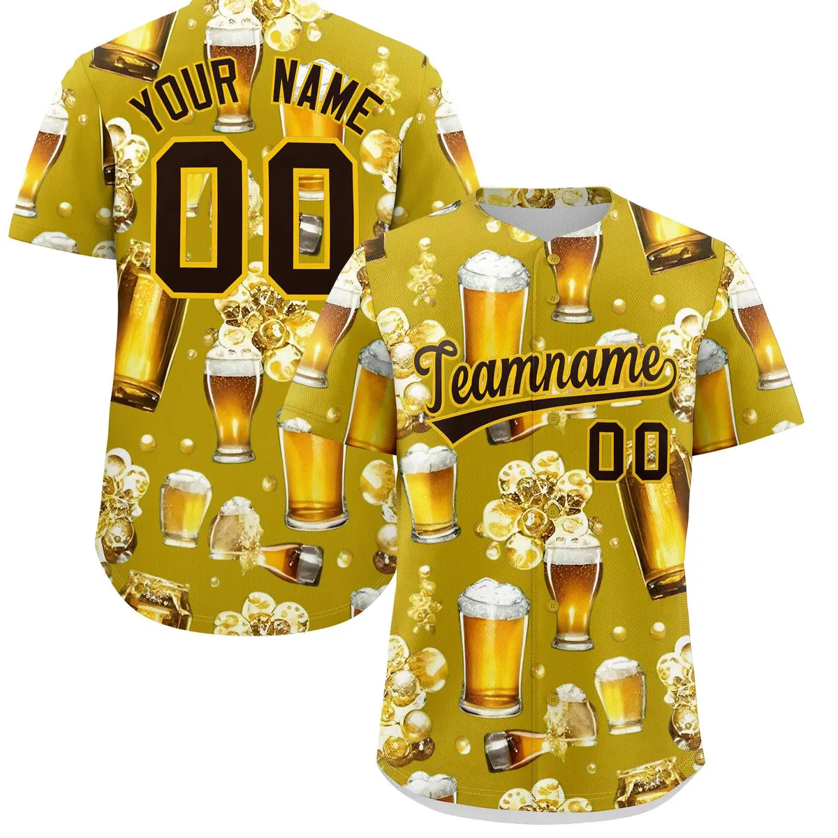 Old Gold Beer Day Parties Baseball Jersey