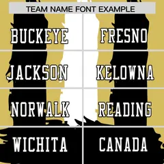 Old Gold Black and White Graffiti Flag Football Jersey 3